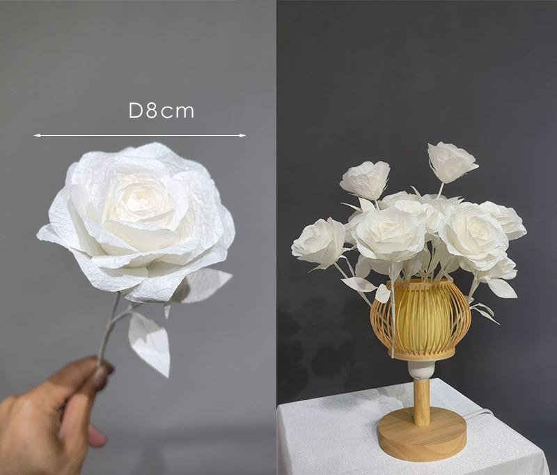 Mini popierinės gėlės amatams