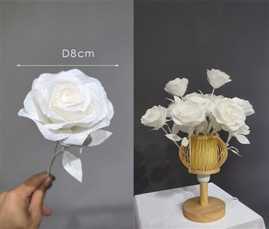 Mini popierinės gėlės amatams